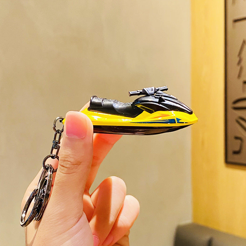 Wholesale Cartoon Motor Boat Mini Model Plastic Keychain